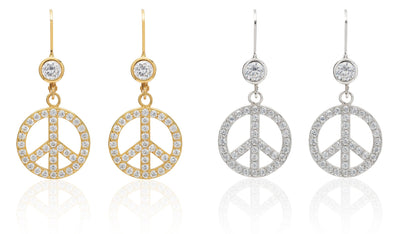 CZ Peace Sign Collection and Charm options