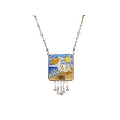 Limited Edition Enamel Pelican Necklace