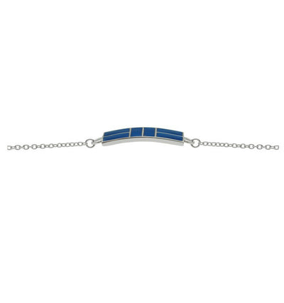 Enameled Curved Pickleball Court Bracelet - studio-margaret