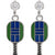 Enamel Pickle ball Paddle Lever Back Earrings