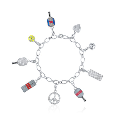 Pickleball Charm Bracelet