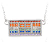 CZ Tennis Court Necklace Medium Rhodium