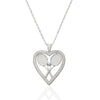 CZ Heart w/Double Racquets and Ball Pendant - studio-margaret