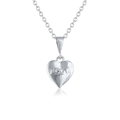 Puffy love heart pendant and charm options