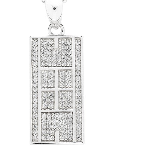 CZ Tennis Court Pendant Medium