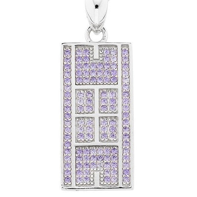 CZ Tennis Court Pendant Medium