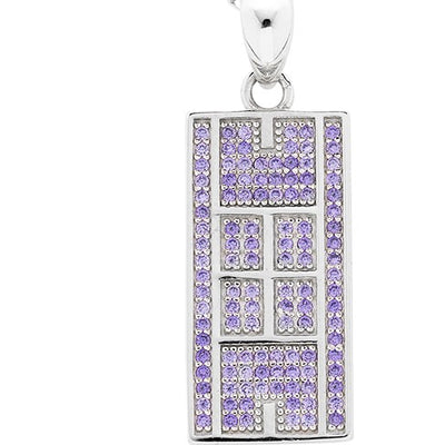 CZ Tennis Court Pendant Medium