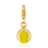 Enamel Tennis Ball Pendant Small and charm options