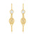 Petite Racquet with bezel CZ Leverback Earrings