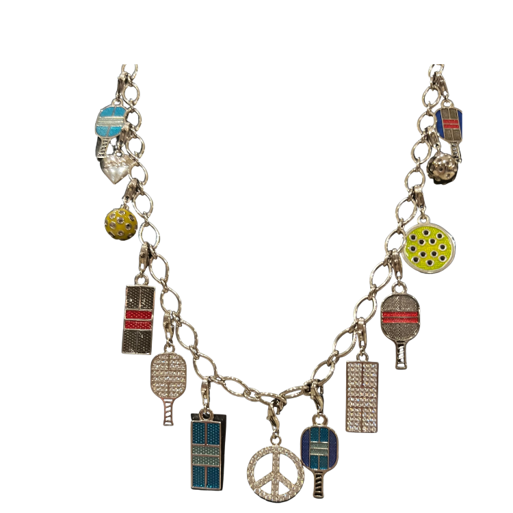 Pickleball Charm Necklace Pickleball Charm Necklace
