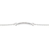 Tennis Court Curved Bracelet w/CZ, 9x18mm, Rhodium Plated - studio-margaret