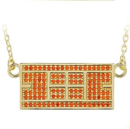 CZ Tennis Court Necklace Medium 14kt gp