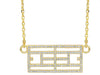 CZ Calling the Lines Tennis Pendant and Necklace