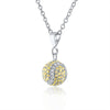 CZ Pave Tennis Ball Pendant 8mm