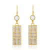 CZ Pickle Court Lever Back Earrings