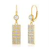 CZ Pickle Court Lever Back Earrings