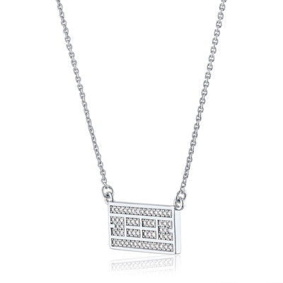 CZ Tennis Court Necklace Small