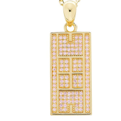 CZ Tennis Court Pendant Medium