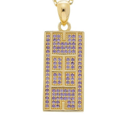 CZ Tennis Court Pendant Medium