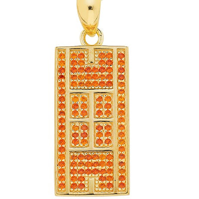 CZ Tennis Court Pendant Medium