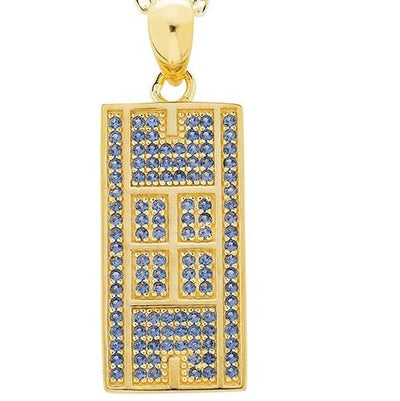 CZ Tennis Court Pendant Medium