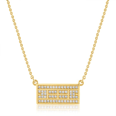 14Kt Gold and Diamond Tennis Court Necklace