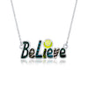 Enamel "Believe" Tennis Necklace