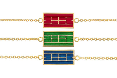 Enamel Tennis Court Bracelet