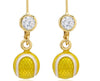 Enamel Tennis Ball Earrings