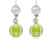 Enamel Tennis Ball Earrings