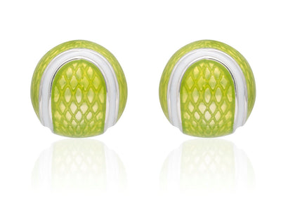 Enamel Tennis Ball Earrings