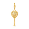 Heart Racquet Pendant Small and charm options
