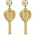 Heart Racquet Lever Back Earrings