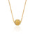 14Kt Yellow Gold and Diamond Pave Tennis Ball Necklace