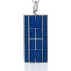 Blue Enameled Tennis Court Keychain - studio-margaret